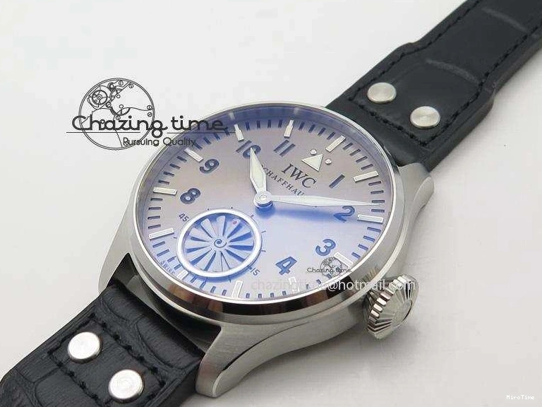 MIROTIME 0429 Compact Big Pilot “Markus Buhler” IW5003 Turbine V6F Best Edition Grey Dial On Leather Strap A 7314